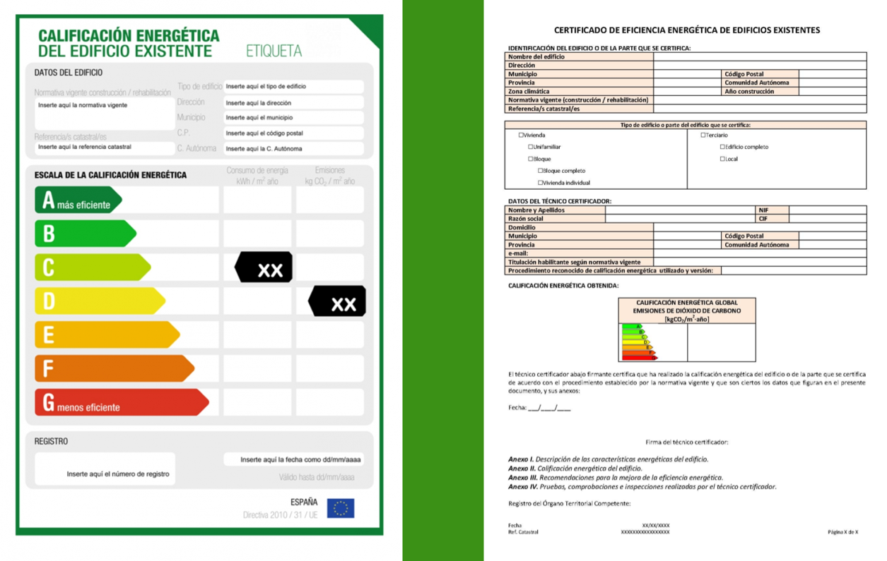 documento certificado eficiencia energética